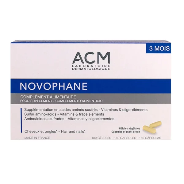 ACM Novophane Cheveux et Ongles – 180 gélules – 3 mois