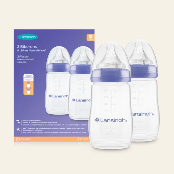 LANSINOH Biberon et Tétine Natural Wave 2x240ml