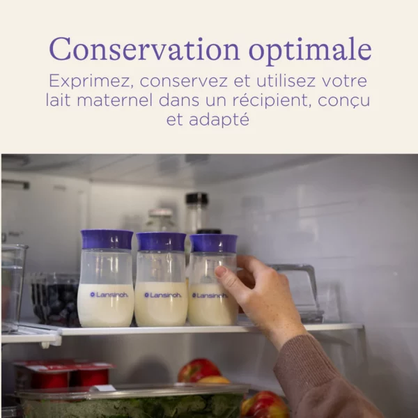 LANSINOH Pots de Conservation de Lait Maternel 4x160ml