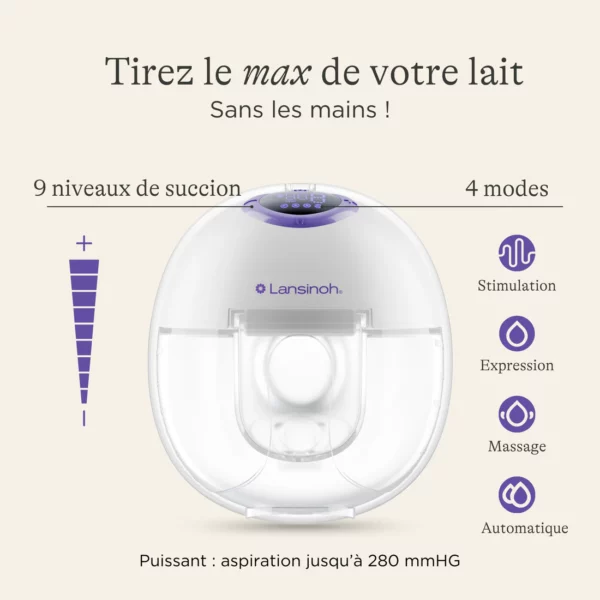 LANSINOH Tire-Lait Mains Libres – Simple