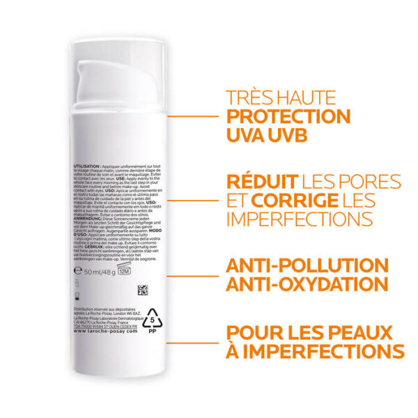 LA ROCHE-POSAY ANTHELIOS Crème Solaire Matifiante 50ml