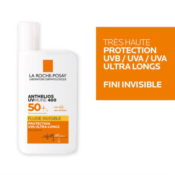 LA ROCHE POSAY ANTHELIOS UVMUNE 400 Crème Solaire Fluide Invisible SPF50+ Sans Parfum 50ml
