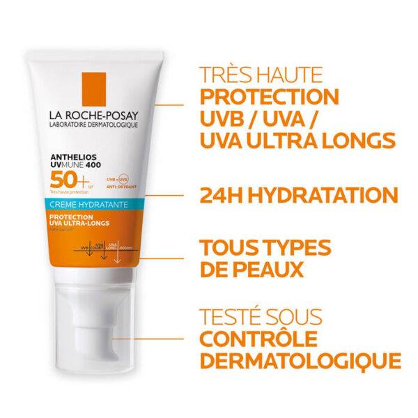 LA ROCHE-POSAY ANTHELIOS Crème Solaire Peau Sensible Sans Parfum SPF50+ 50ml
