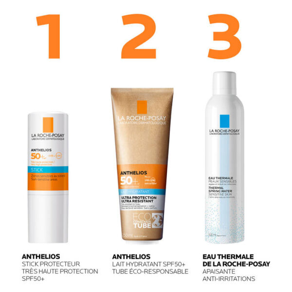 LA ROCHE POSAY ANTHELIOS Crème Solaire en Stick Zones Sensibles Visage SPF50+ Sans Parfum