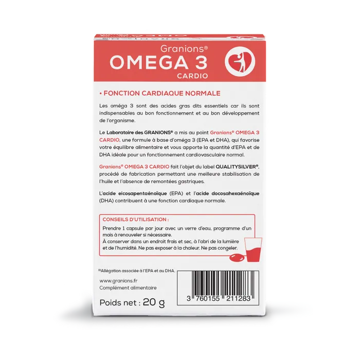 GRANIONS Omega 3 Cardio – 30 capsules