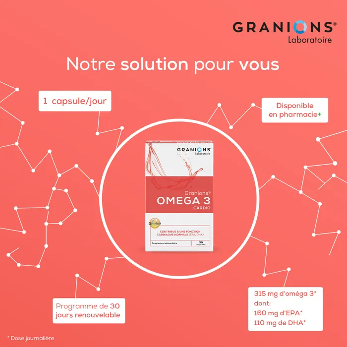 GRANIONS Omega 3 Cardio – 30 capsules