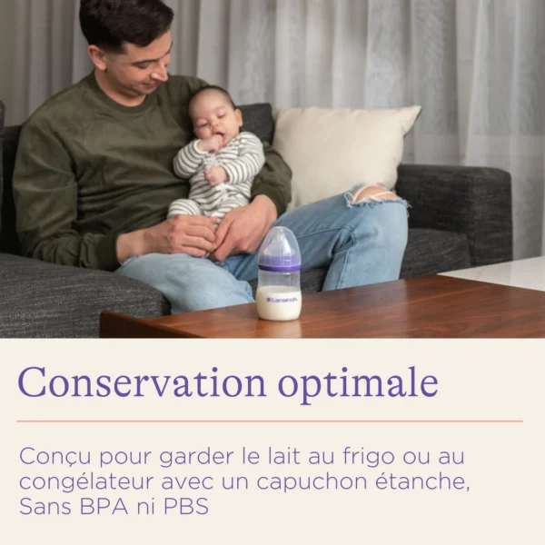 LANSINOH Pots de Conservation de Lait Maternel 4x160ml