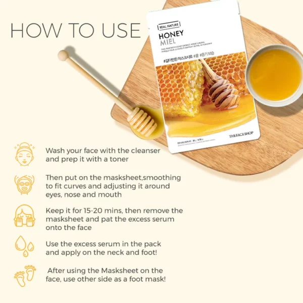 THE FACE SHOP Masque au Miel Real Nature‎‎ ‎