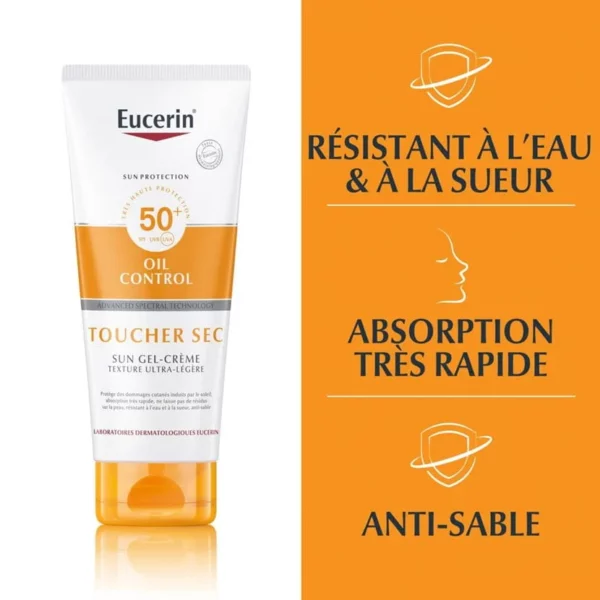 EUCERIN Sun Oil-Control Gel-Crème Toucher Sec SPF50+ 200ml
