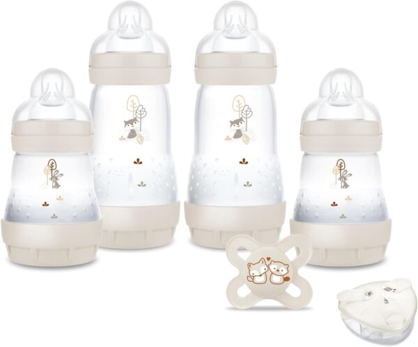 MAM Coffret Naissance – 4 Biberons + 1 Sucette + 1 Boite Doseuse