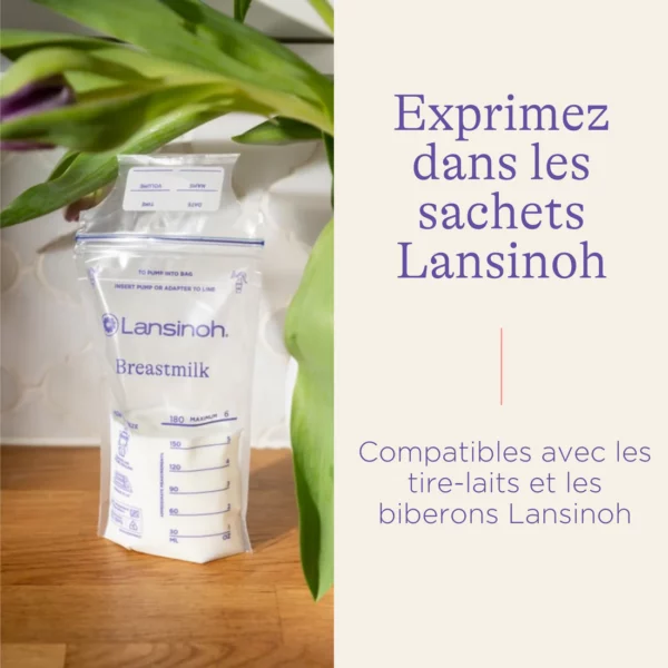 LANSINOH Sachet de Conservation de Lait Maternel – 25 sachets