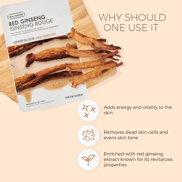 THE FACE SHOP Masque Tonifiant et Eclat au Ginseng