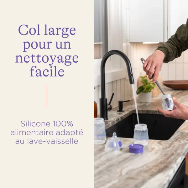 LANSINOH Biberon en Verre et Tétine Natural Wave 240ml