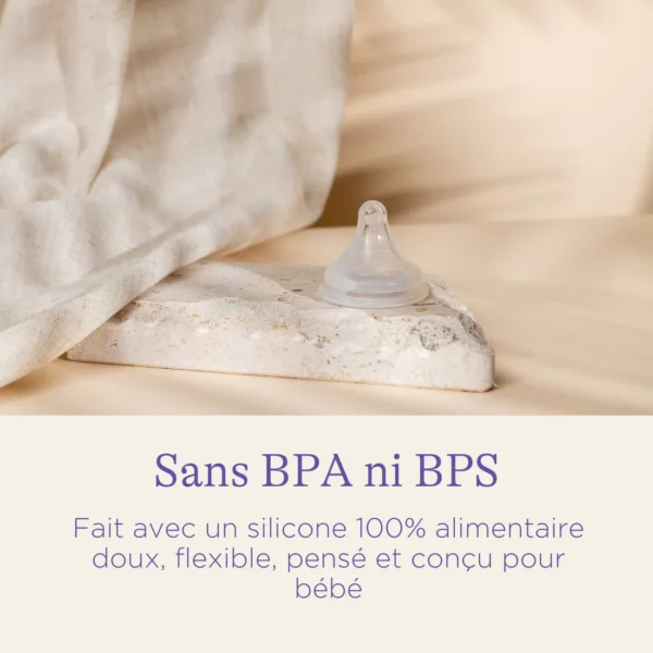 LANSINOH Biberon en Verre et Tétine Natural Wave 240ml
