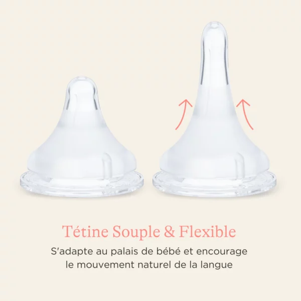 LANSINOH Biberon en Verre et Tétine Natural Wave 240ml
