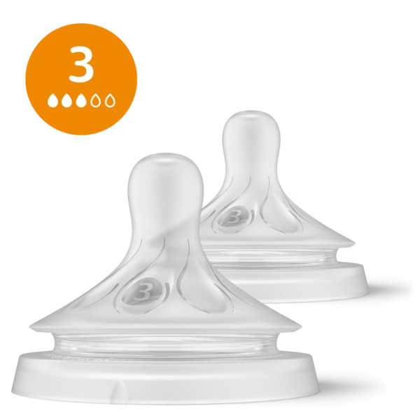 AVENT Lot de 2 tétines Natural Response – Débit 3 – Moyen