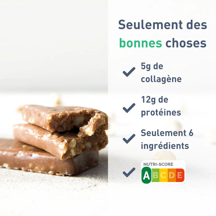 HUMBLE+ Barre Protéine + Collagène – Saveur Cacahuètes