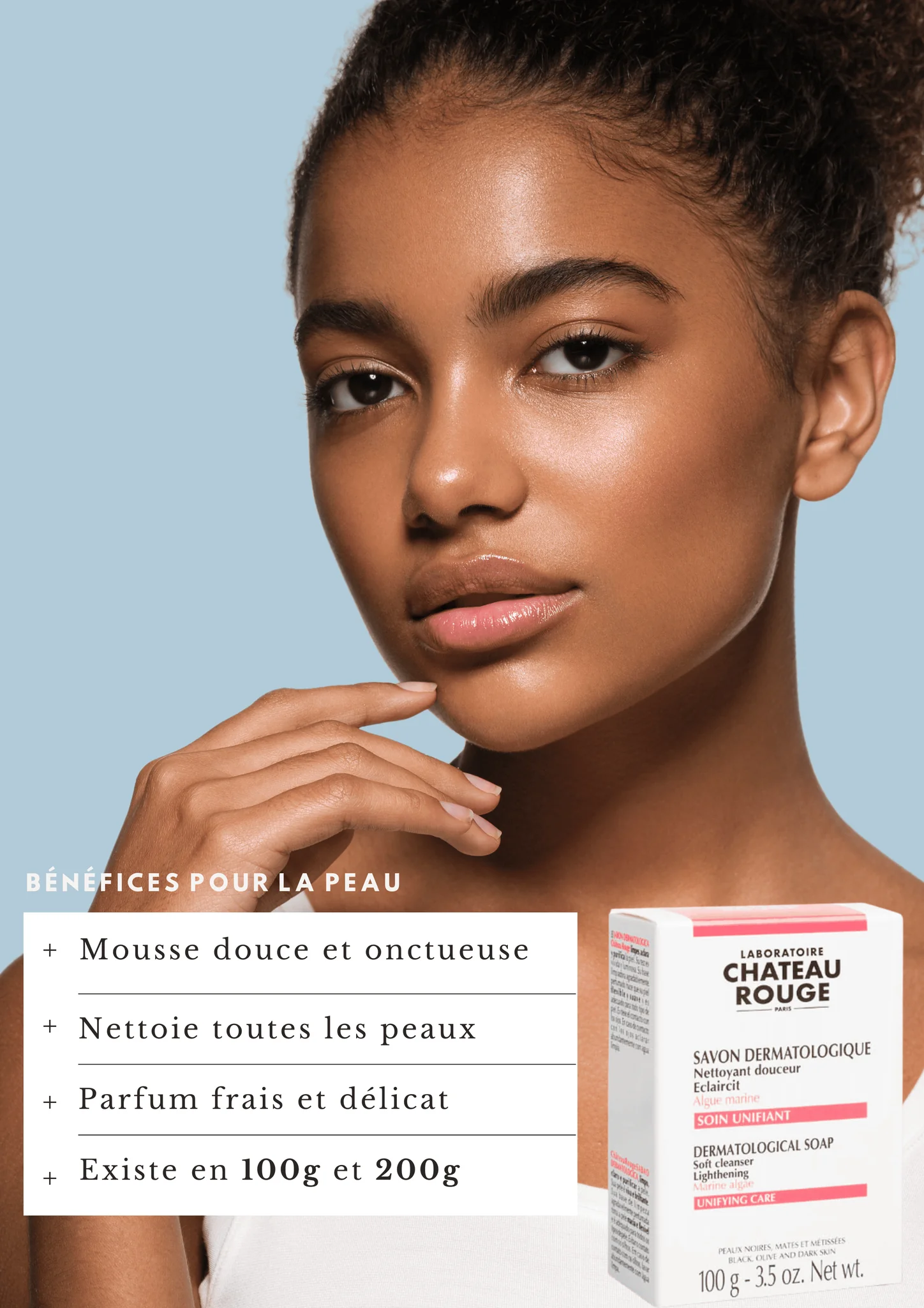 CHATEAU ROUGE Savon Dermatologique Unifiant – 100g