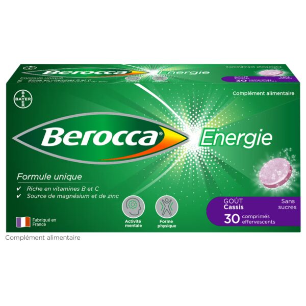 BEROCCA Energie Effervescent Cassis – 30 comprimés