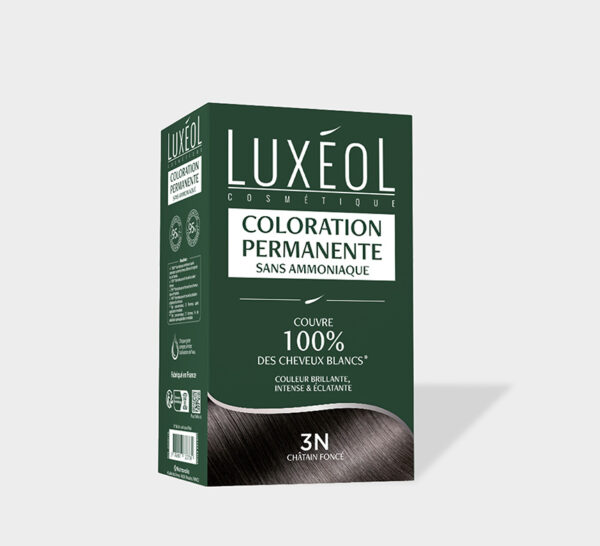 LUXEOL Coloration Permanente sans Ammoniaque 3N Châtain Foncé