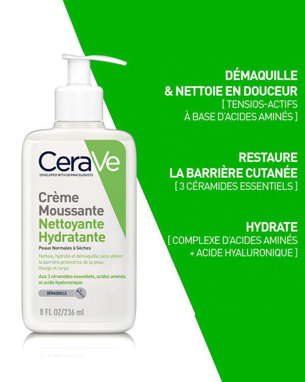 CERAVE Crème Moussante Nettoyante Hydratante 236ml