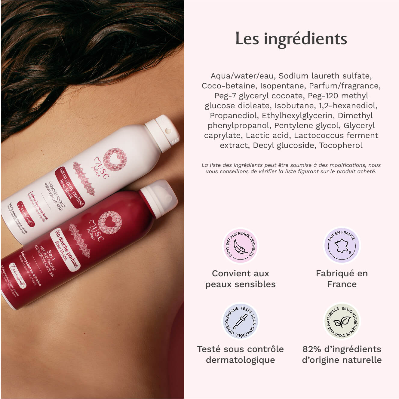 MUSC INTIME Déo Douche Parfumé Rose Mystik – L’Envoutante 200ml