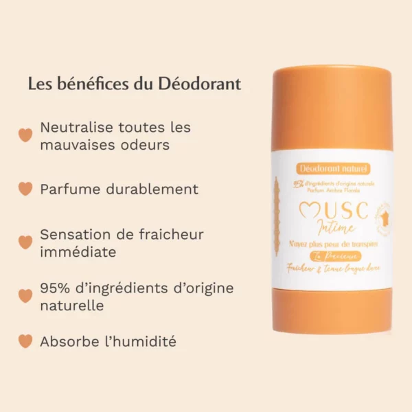 MUSC INTIME Déodorant La Précieuse Amber Flower 50g