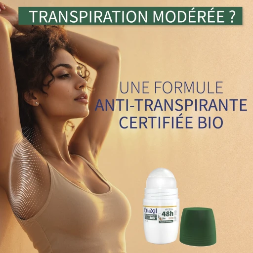 Etiaxil Anti-transpirant Végétal 48h BIO Parfum Coco Roll-on 50ml – Lot de 2