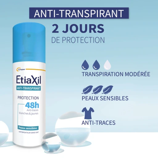 Etiaxil Anti-transpirant Protection 48h Spray Sans Gaz 100ml