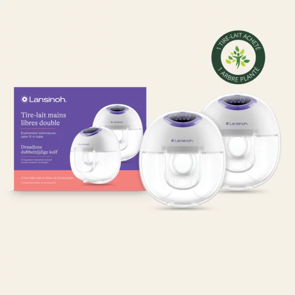 LANSINOH Tire-Lait Mains Libres Double – Liberté, Confort et Gain de Temps pour les Mamans