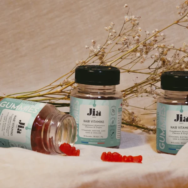 JIA Hair Gummies Vitamins – 3 boites