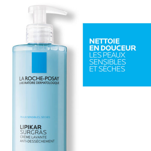 LA ROCHE-POSAY LIPIKAR SURGRAS Crème Lavante Concentrée Anti-Dessèchement 400ml
