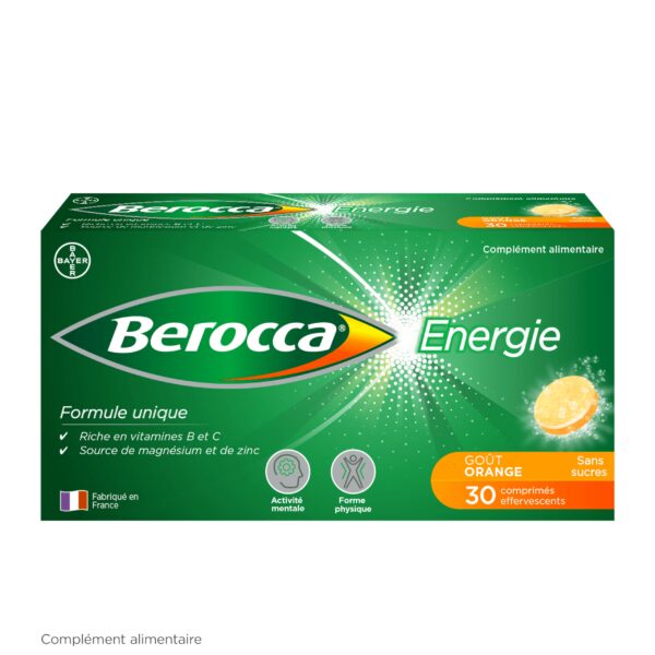 BEROCCA Energie Effervescent Orange – 60 comprimés