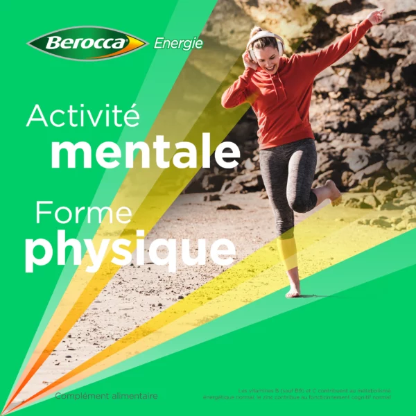 BEROCCA Energie Effervescent Orange – 60 comprimés