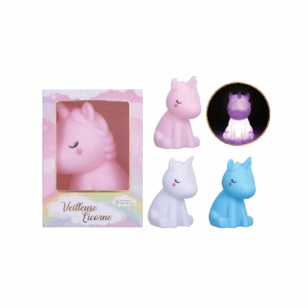 Veilleuse Licorne Lumineuse – Blanc