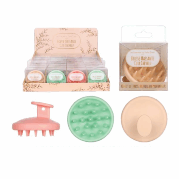 Brosse Massante en Silicone pour Cuir Chevelu