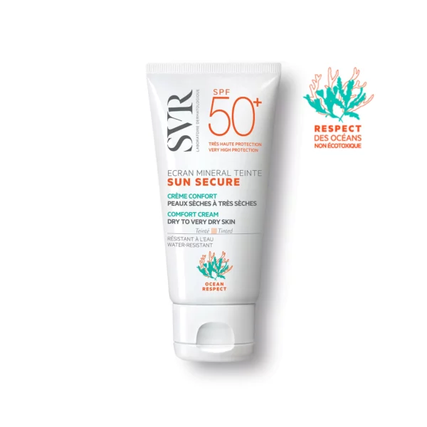 SVR SUN SECURE Écran Minéral Teinté SPF50+ Peaux sèches à très sèches 60g
