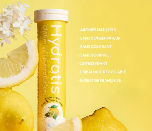 HYDRATIS Solution Hydratation Citron/Fleurs de Sureau 20 pastilles