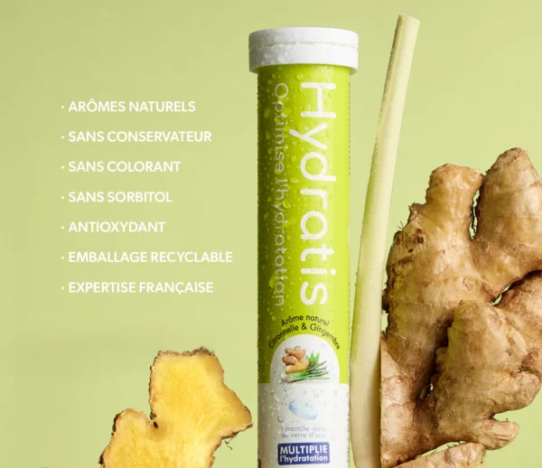 HYDRATIS Solution Hydratation Citronnelle/Gingembre 20 pastilles