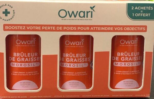 OWARI COFFRET Brûleur de graisses MOROSIL 60 gélules x 3