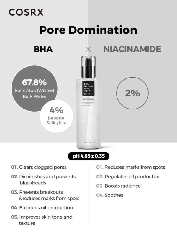 COSRX Exfoliant à l’Acide Salicylique BHA Points Noirs 100ml