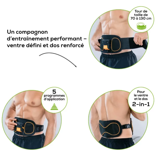 BEURER EM39 2 en 1 Ceinture de musculation abdominale