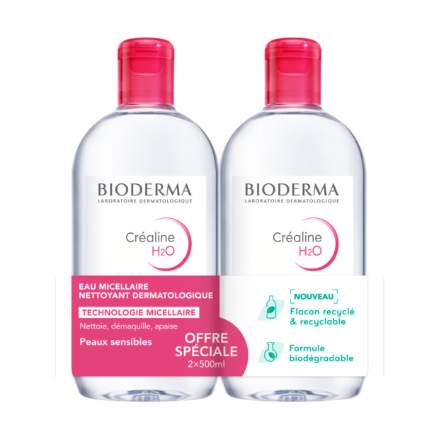 BIODERMA Créaline H2O Eau Micellaire 2X500ml
