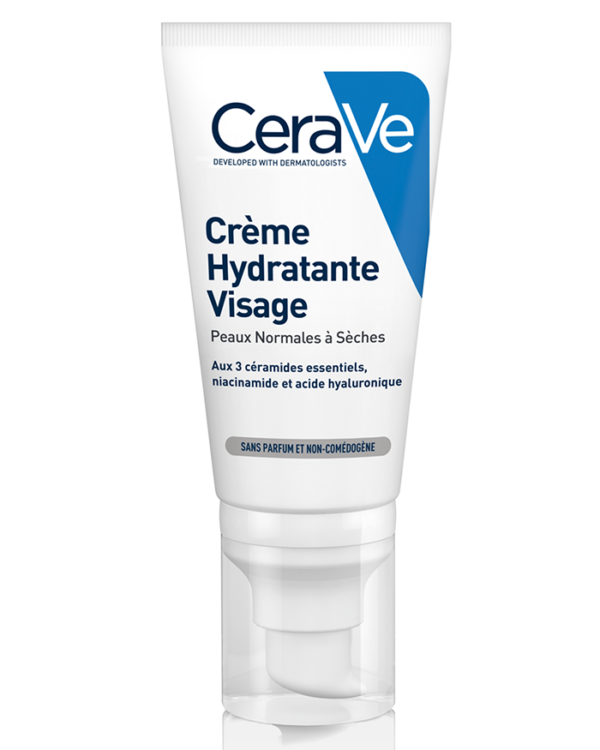 CERAVE Crème Hydratante Visage Peaux Normales à Sèches 52ml