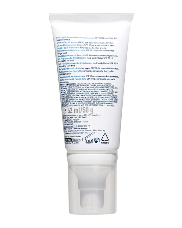 CERAVE Crème Hydratante Visage SPF50 52ml