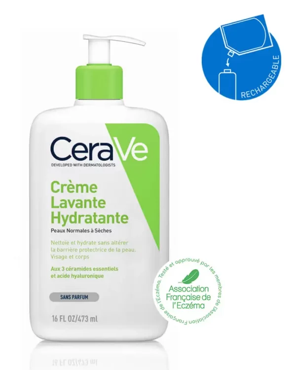 CERAVE Crème Lavante Hydratante Peaux Normales A Sèches 88ml