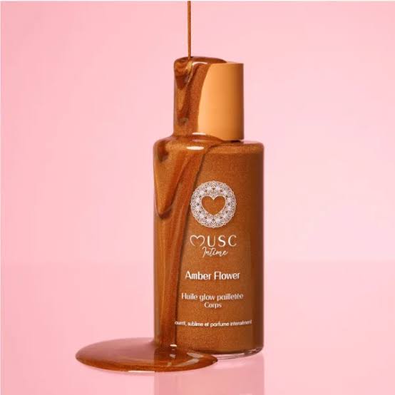 MUSC INTIME Huile Glow Pailletée Corps Amber Flower 100 ml