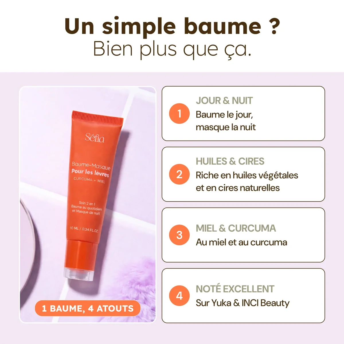 SEFIA Baume Masque Nourrissant Lèvres 10ml