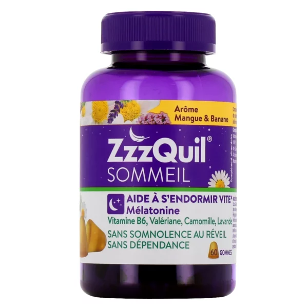 ZZZQUIL SOMMEIL 60 Gommes mangue banane