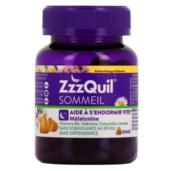 ZZZQUIL SOMMEIL 30 Gommes mangue banane